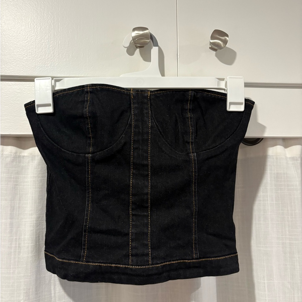Dark Denim Tube Top NWT